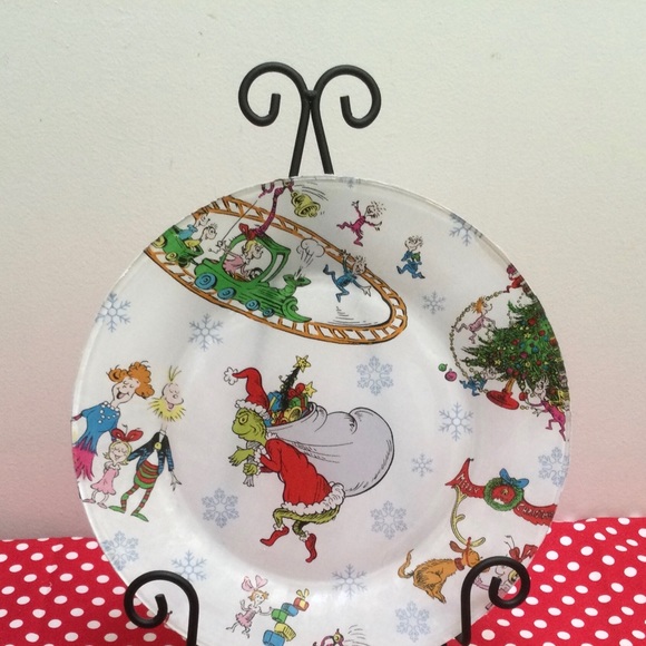 Kitchen Grinch Salad Plategrinch Dinner Platechristmas Platesgrinch